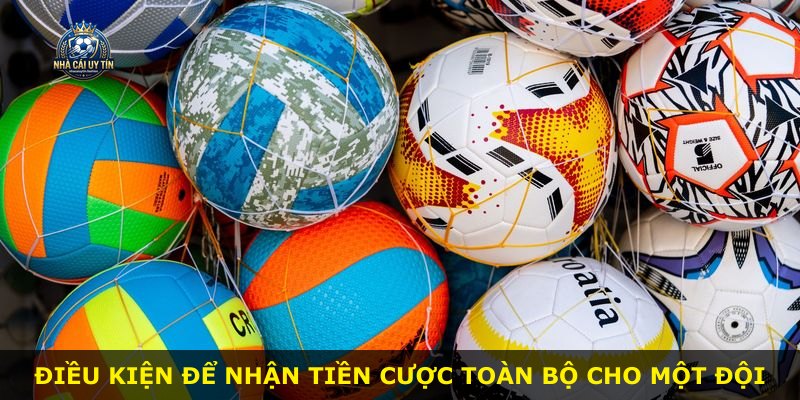 Điều kiện để nhận tiền cược toàn bộ cho một đội