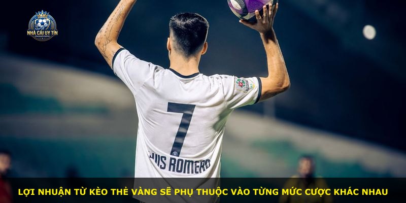 Lợi nhuận từ kèo thẻ vàng sẽ phụ thuộc vào từng mức cược khác nhau
